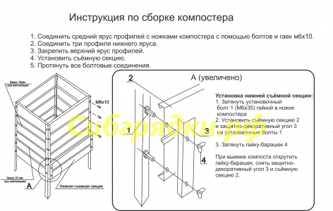 Компостер оцинкованный 0.7х0.7х0.72 в Брянске Компостер оцинкованный 0.7х0.7х0.72 в Брянске